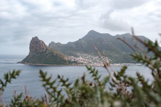 The View on Hout Bay Harbour from the famous chapmans peak drive