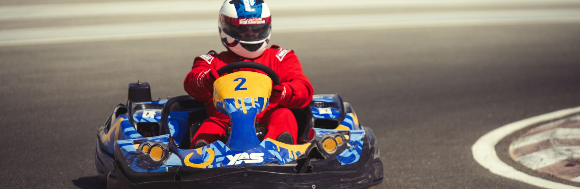 Experience the excitement of go-kart racing on the Yas Marina circuit in Abu Dhabi.