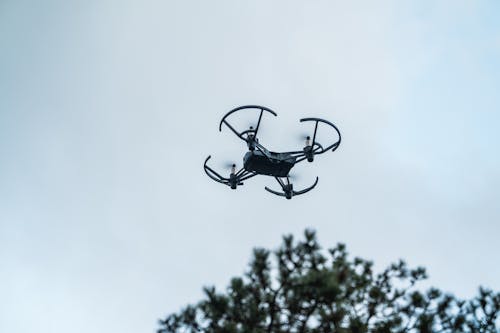Selective Focus Photography of Black Camera Drone