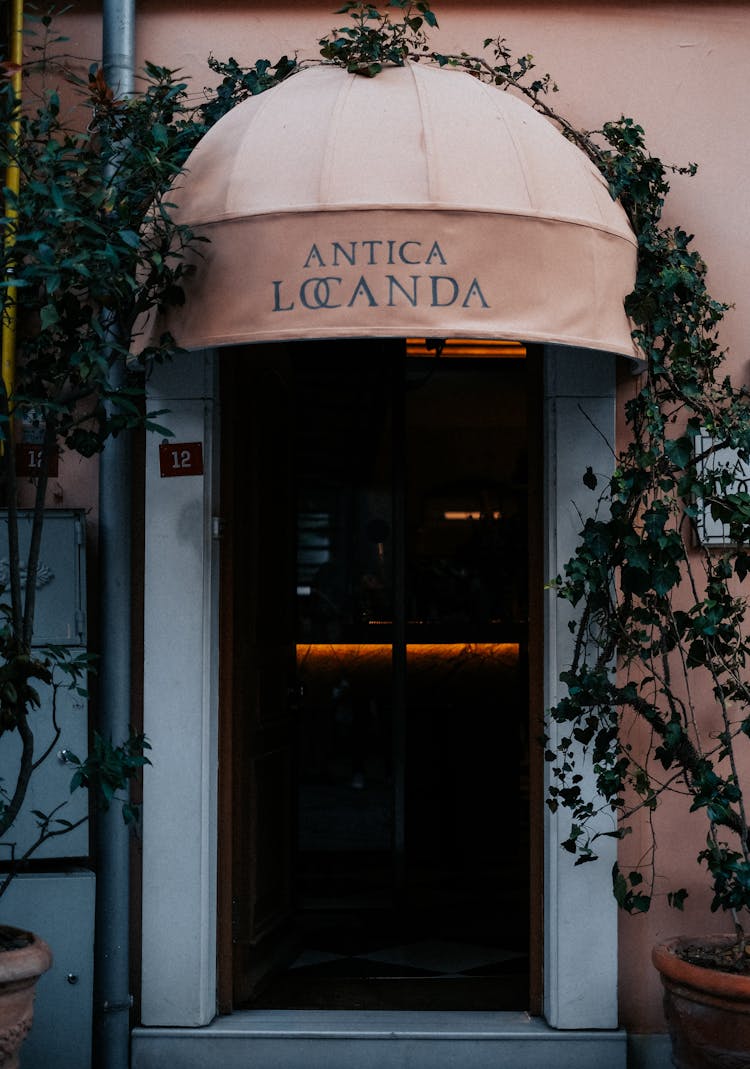 Entrance To An Italian Hotel Antica Locanda