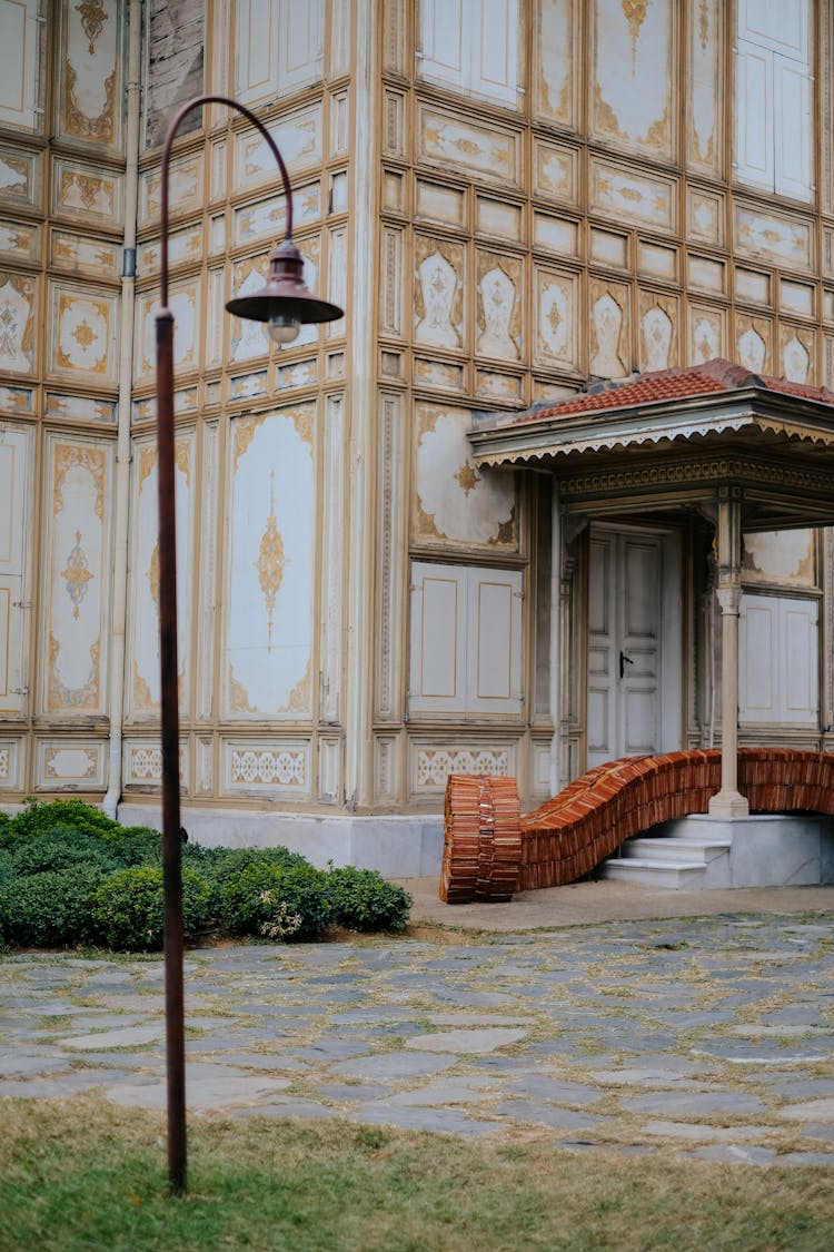 Ornamental Wooden Building Facade