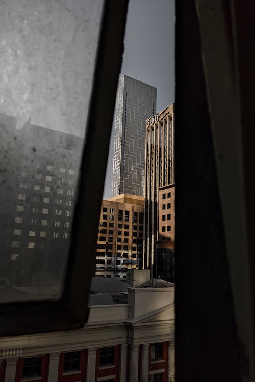 Skyscrapers in San Francisco Seen From a Window 