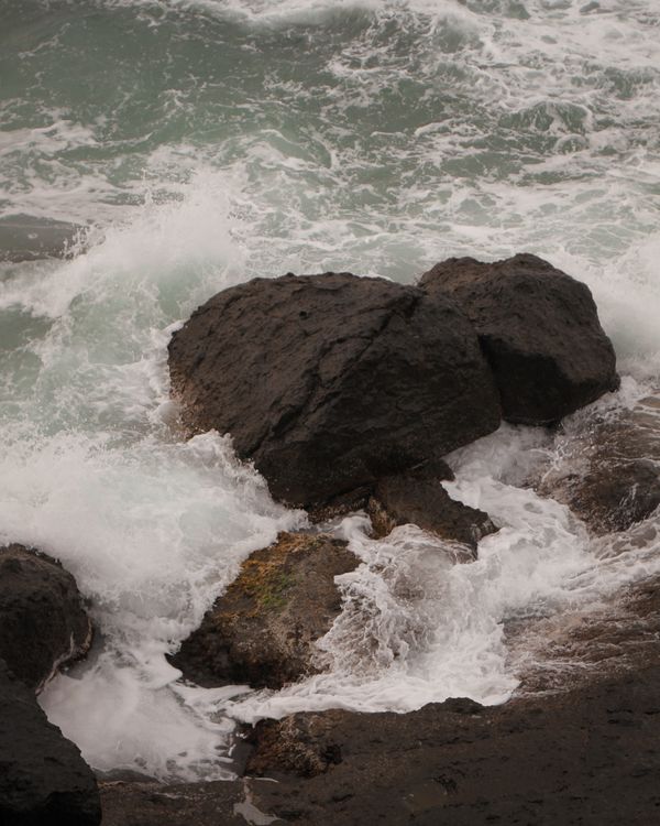 Shore Rocks Intense Big Rocks on Shore · Free Stock Photo
