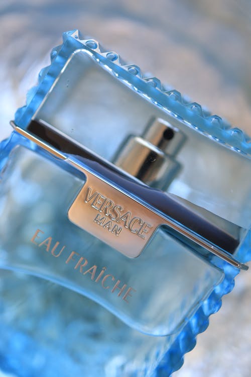 Close Up Shot of a Versace Perfume Bottle