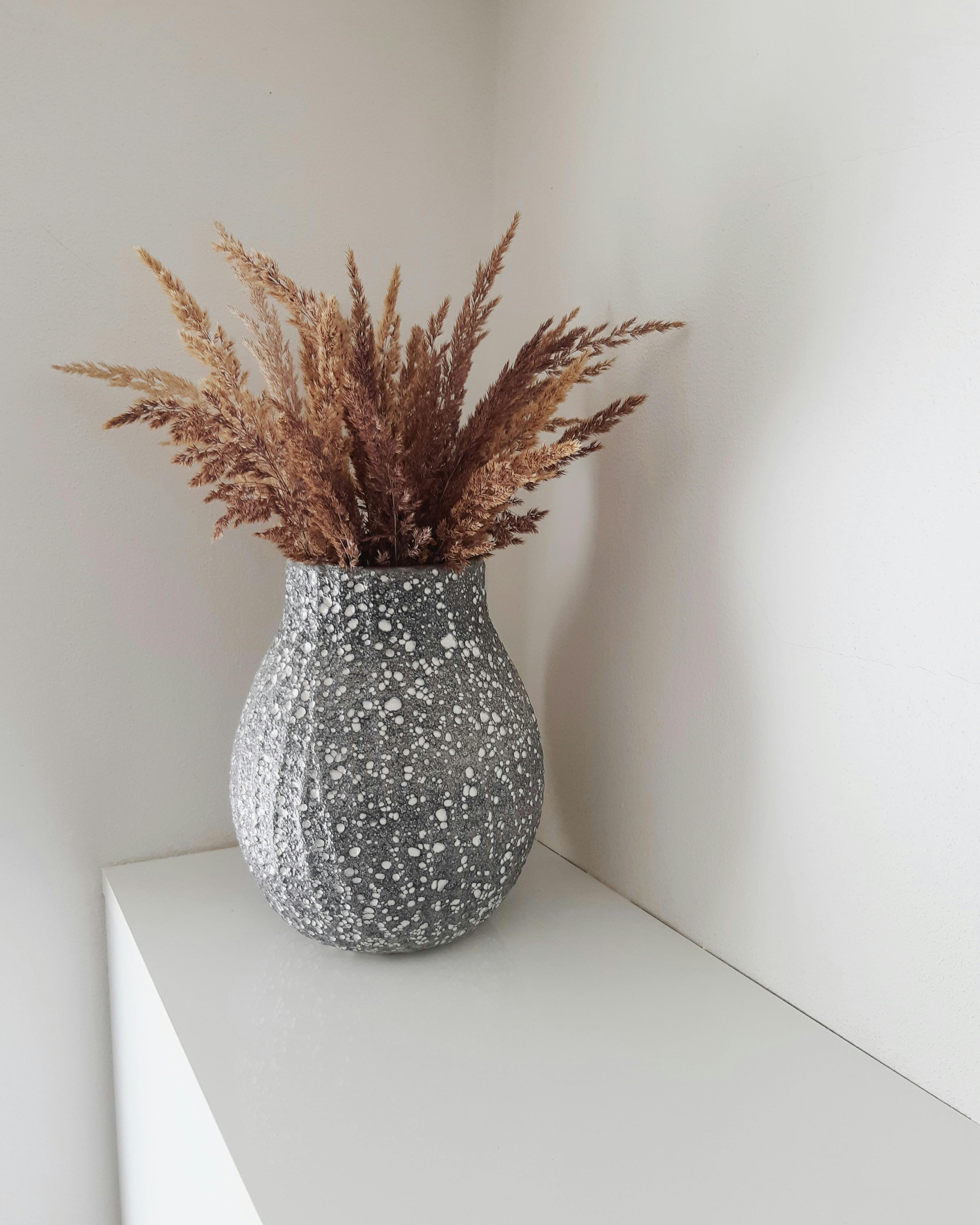 Ornamented Dried Grass In A Vase · Free Stock Photo