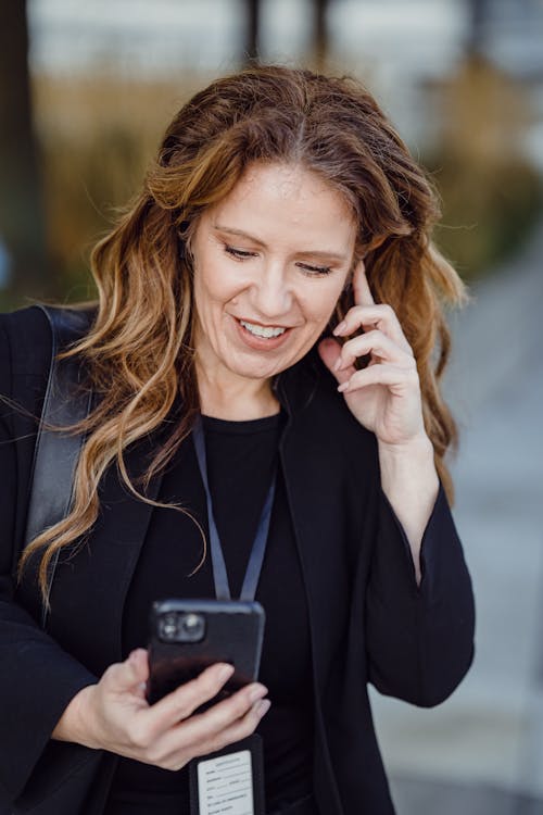 Woman Looking at Cellphone