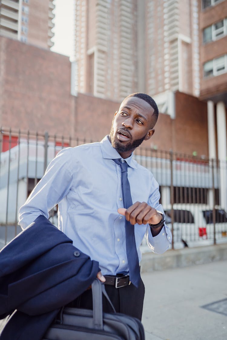 Man In Shirt With Tie