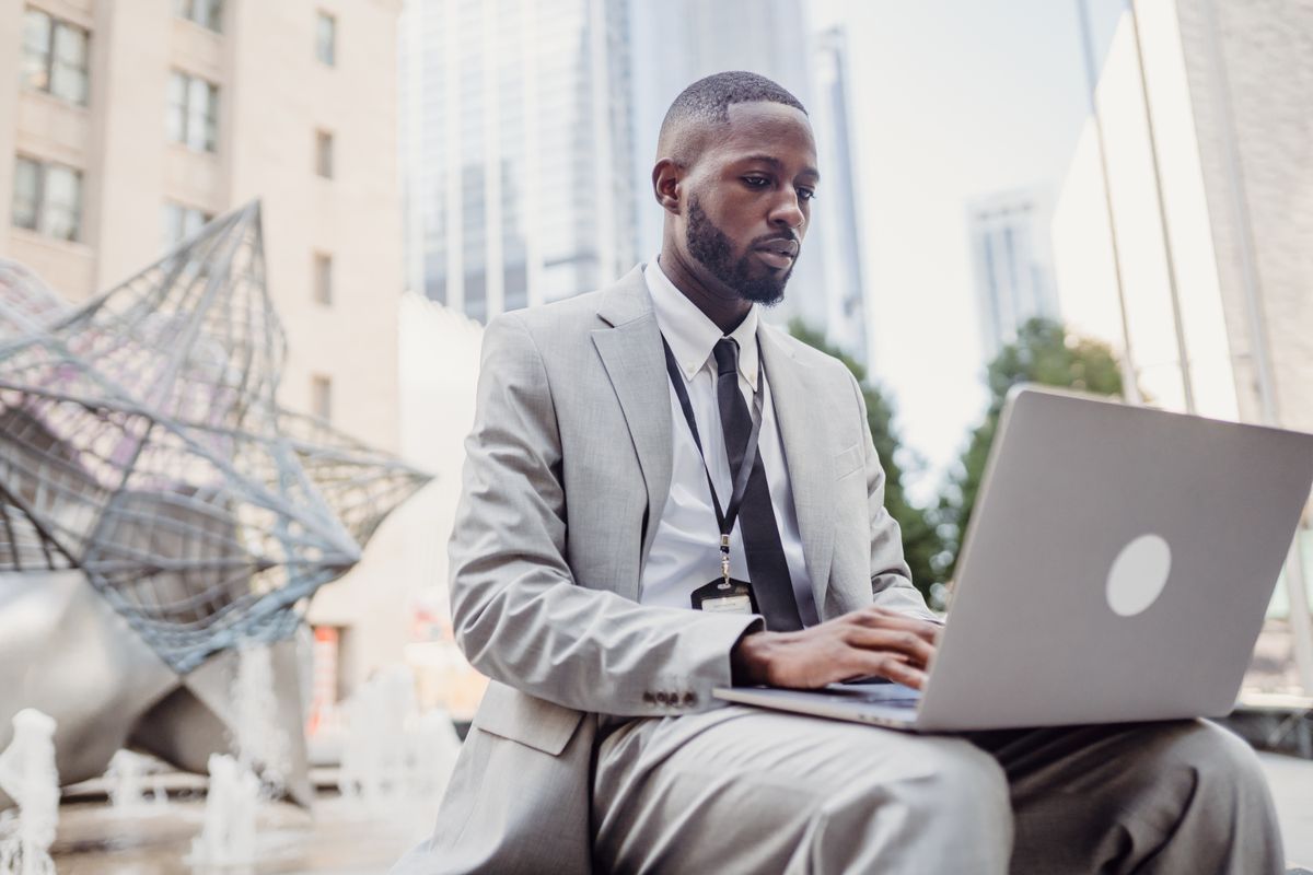 A South African legal professional working in a city office