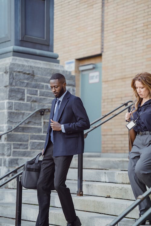 Man and Woman on a Staircase