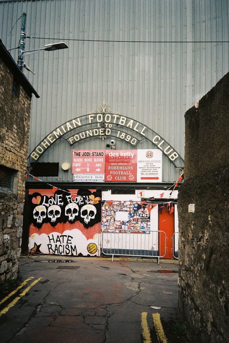 Graffiti Art On The Wall Of A Football Stadium