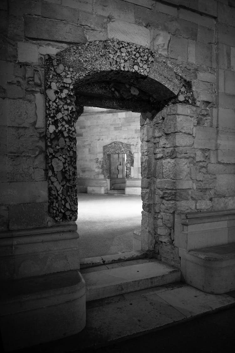 Interior Of The Castel Del Monte On A Hill In Andria, Apulia, Italy