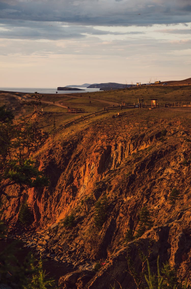 Aerial View Of A Cliff And Sea 