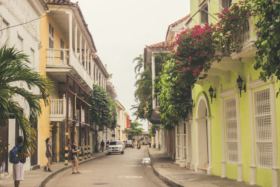 Charming historic street in Casco Viejo, Panama City