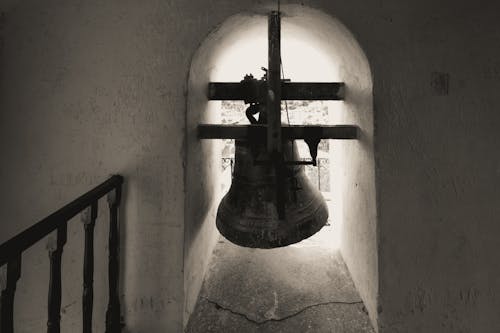 Ancient Church Bell Close-Up Photo