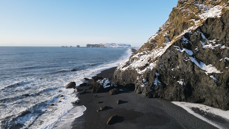 Reynisfjara Black Sand Beach In Iceland