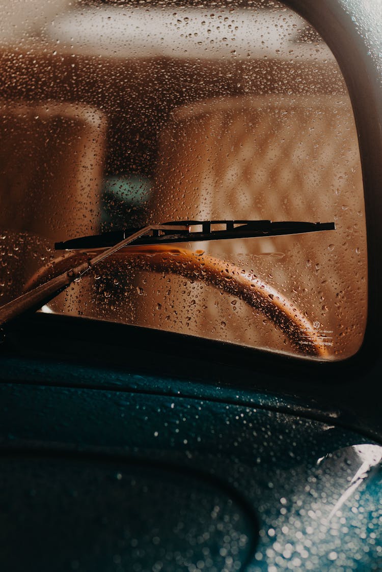 Close-up Of Wet Exterior Of A Car