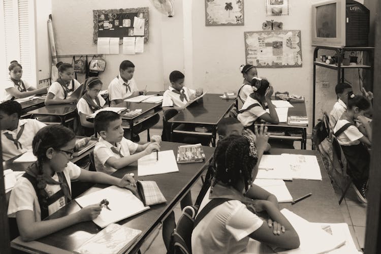 Children Sitting In A Classroom