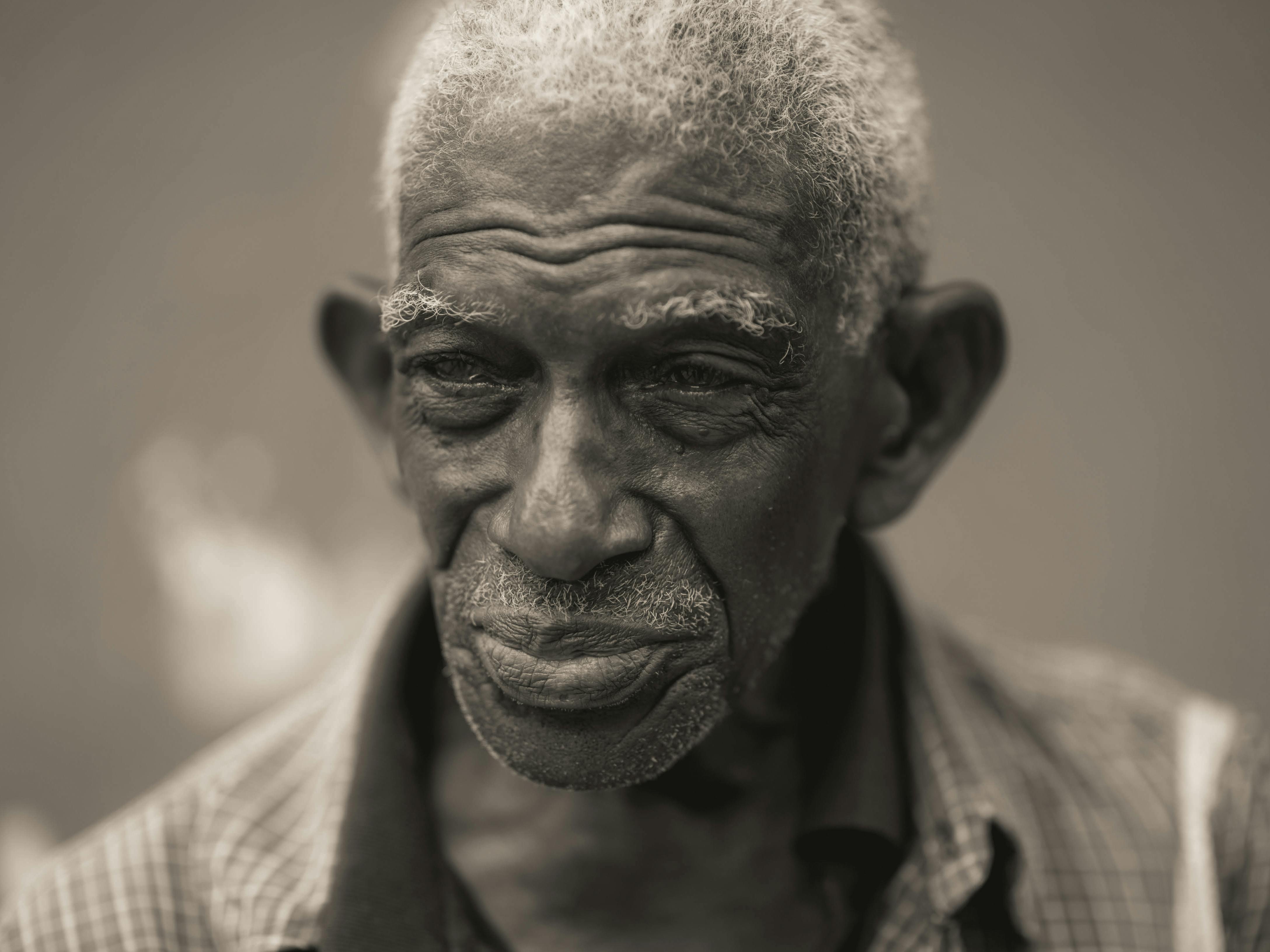 Close-up Portrait of an Elderly Man