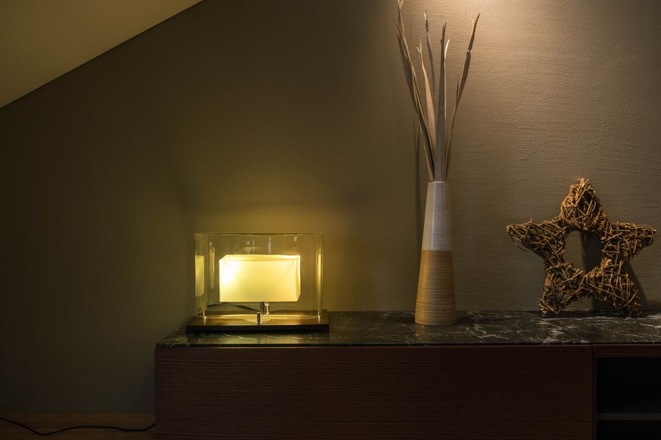 warm indirect lighting living room lamp