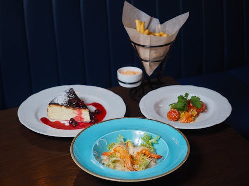 Meal on a Table in a Restaurant 