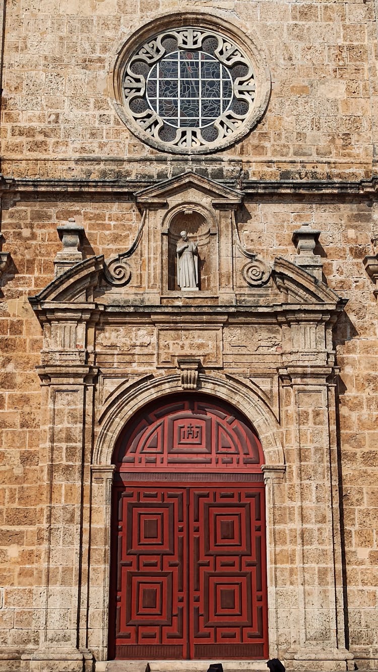 Doorway To San Pedro Claver Church In Cartegena Colombia