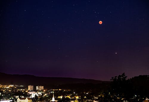 Бесплатное стоковое фото с голубой, город, звезды