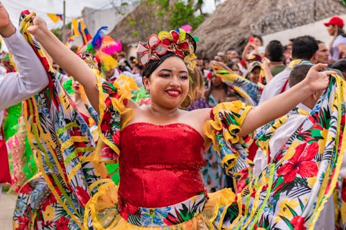 Free Woman in Colorful Dress during Festival Stock Photo