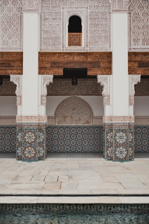 Interior of the Ben Youssef Madrasa, Marrakesh, Morocco