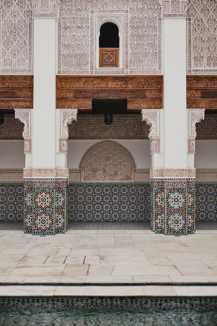 Interior Of The Ben Youssef Madrasa, Marrakesh, Morocco