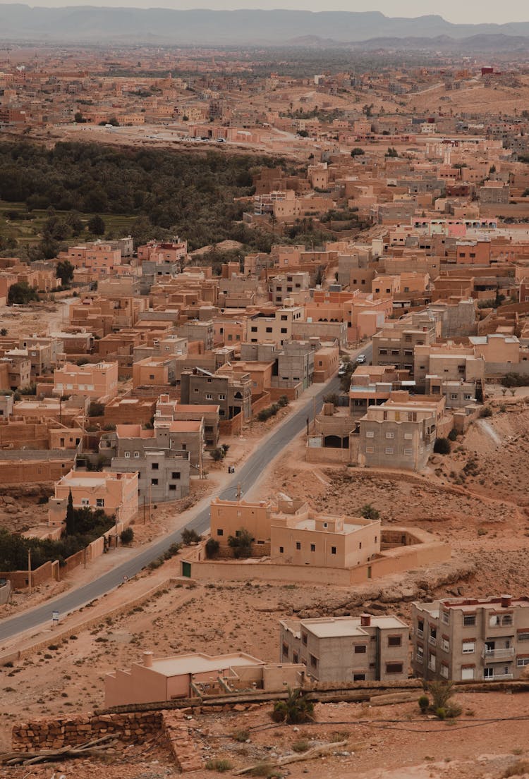 Aerial View Of A Typical Moroccan Architecture 