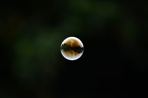 Close-up Photo of a Floating Bubble 