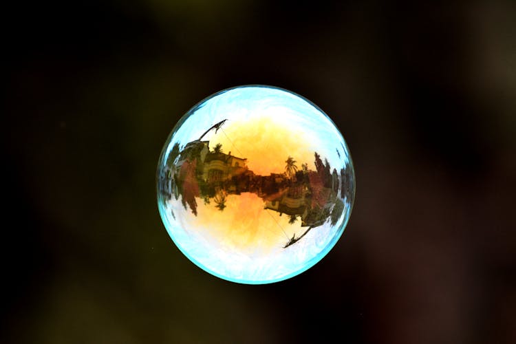 A Bubble In Close-Up Photography