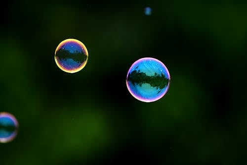 Close-up Photo of Floating Bubbles