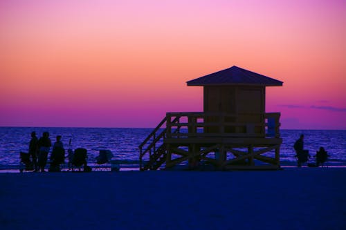 Free stock photo of sunset at beach Stock Photo