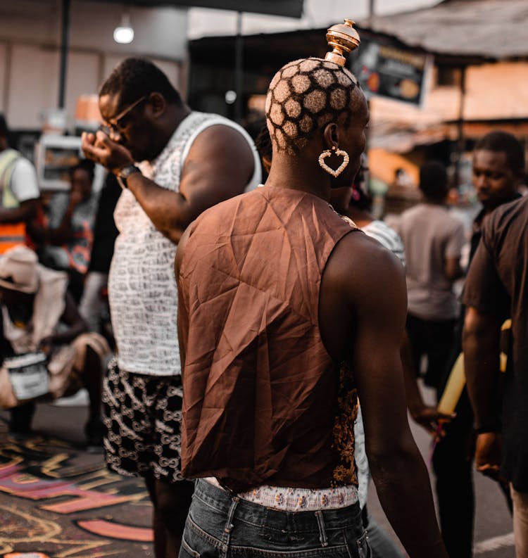 Fashionable Man On A Festival 