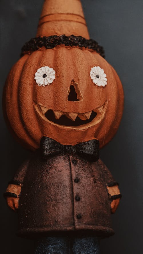 Darmowe zdjęcie z galerii z dekoracja halloween, dynia, figurka