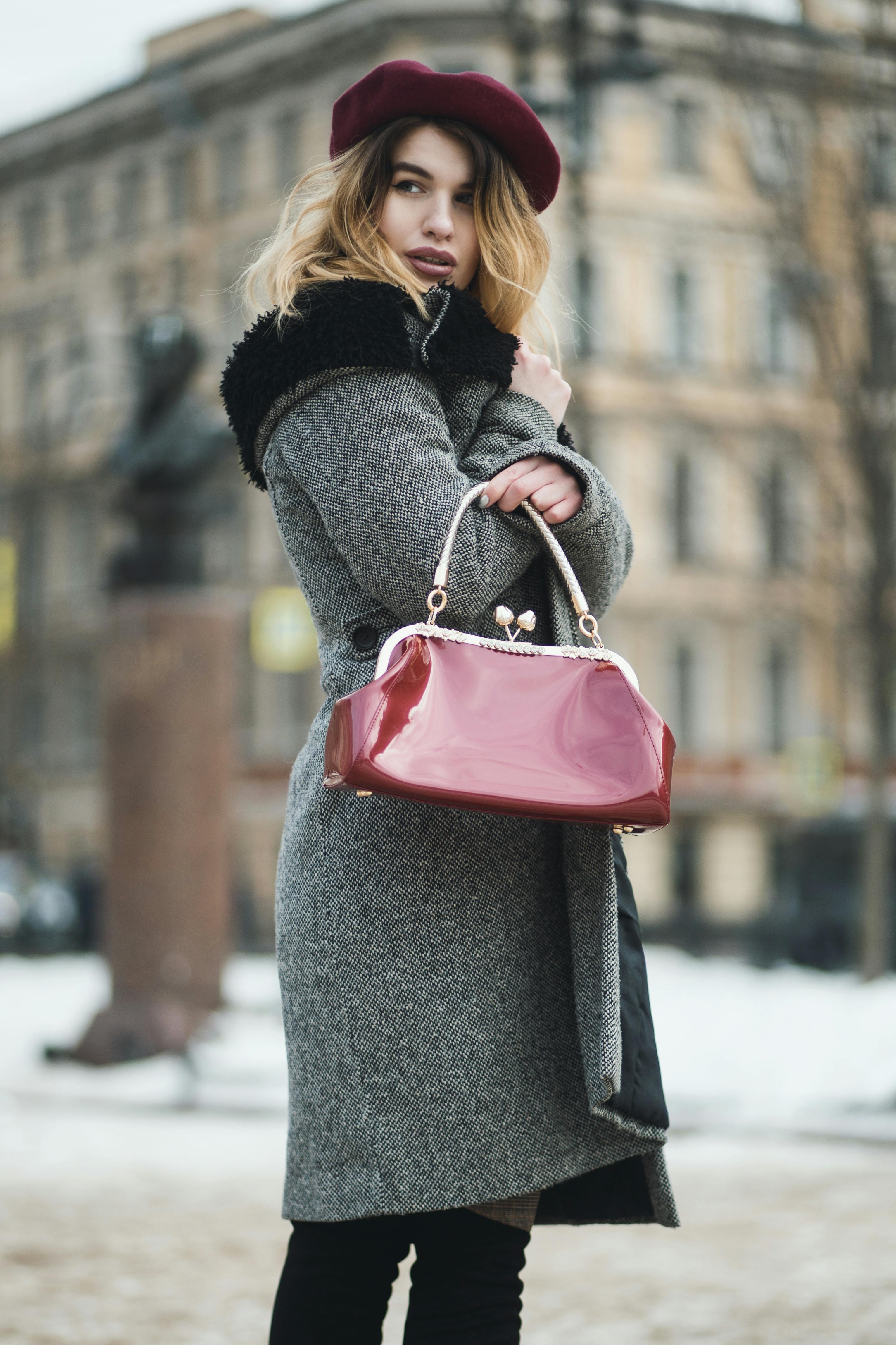 Pink on sale sheepskin coat