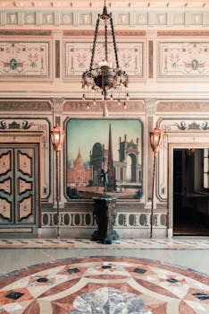 Elegant indoor view of the Vizcaya Museum showcasing intricate art and architecture in Miami.