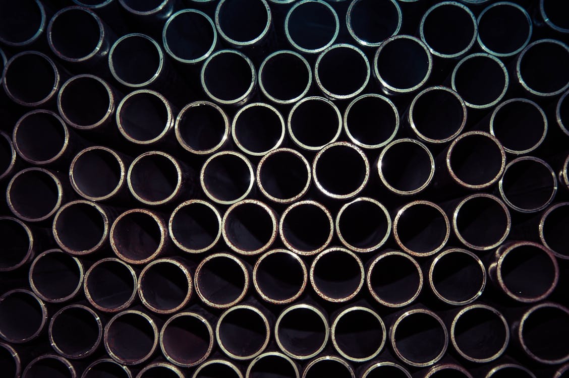 Close Up Photo of Gray Metal Pipes