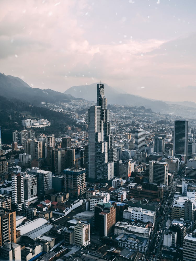 An Aerial Shot Of The City Of Bogota