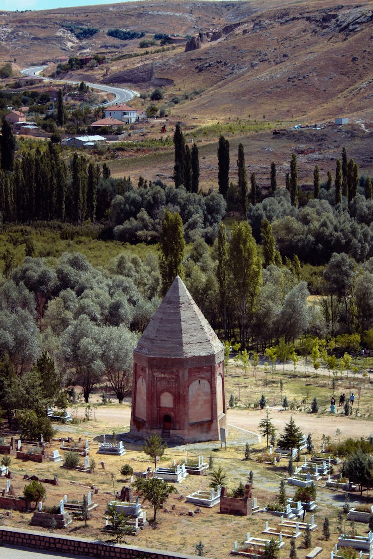 Rural Landscape With Cemetery