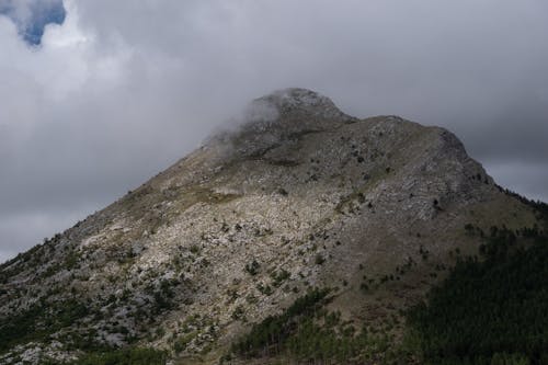 Mountain under the Cloudy Sky