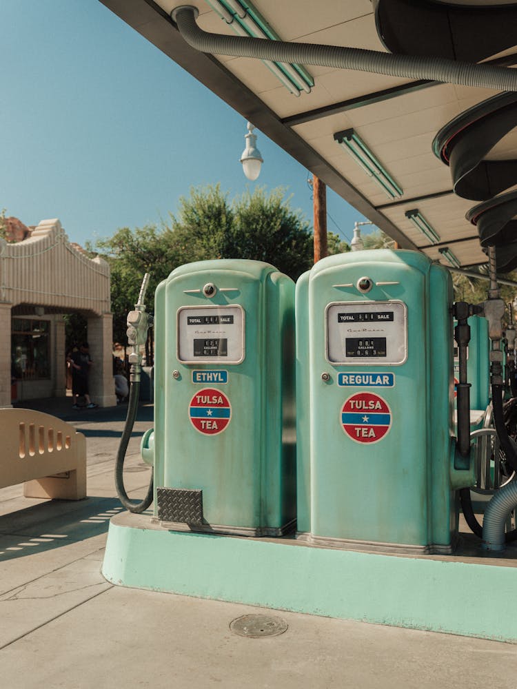 Pumps At Gas Station