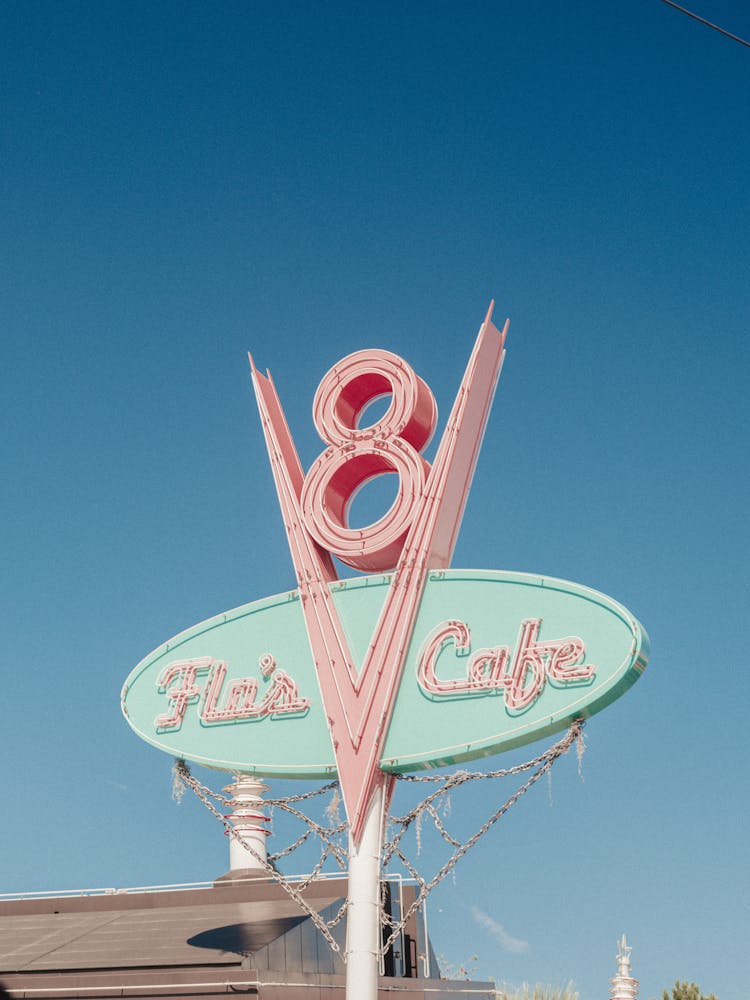 Neon Light Of A Road Bar