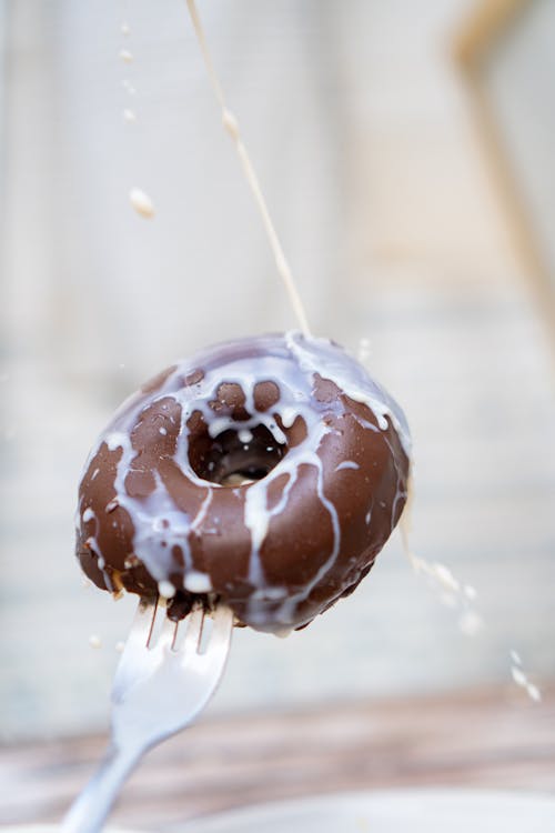 Chocolate Donut with Milk