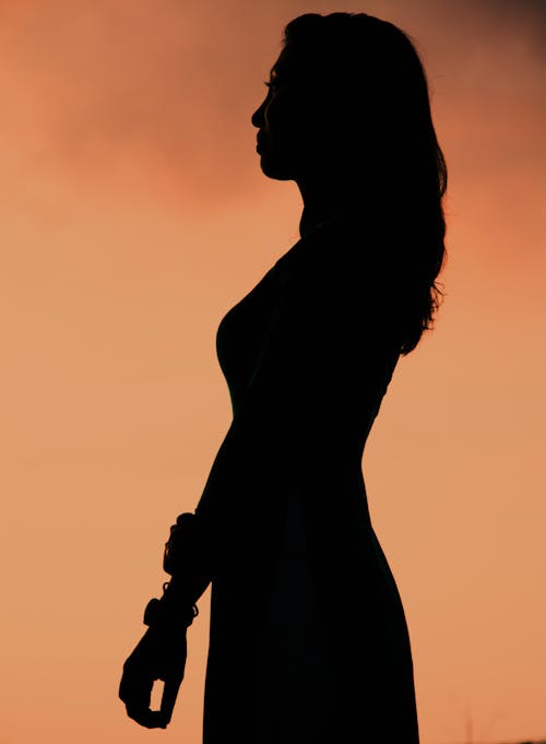 Free Silhouette Of Woman Stock Photo