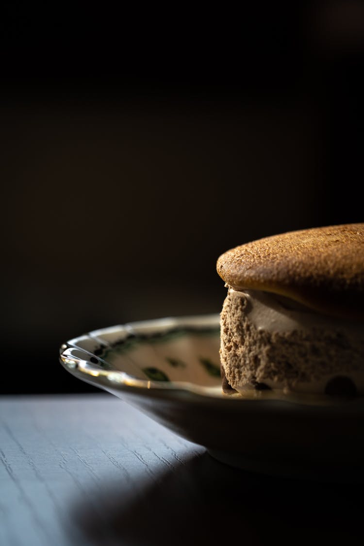 Close-up Of A Dessert On A Plate 