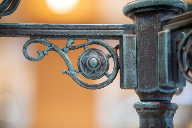 Close Up Of Old, Decorated Railing