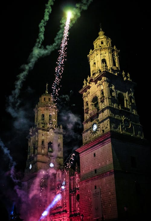 Fireworks Display at the Morelia Cathedral