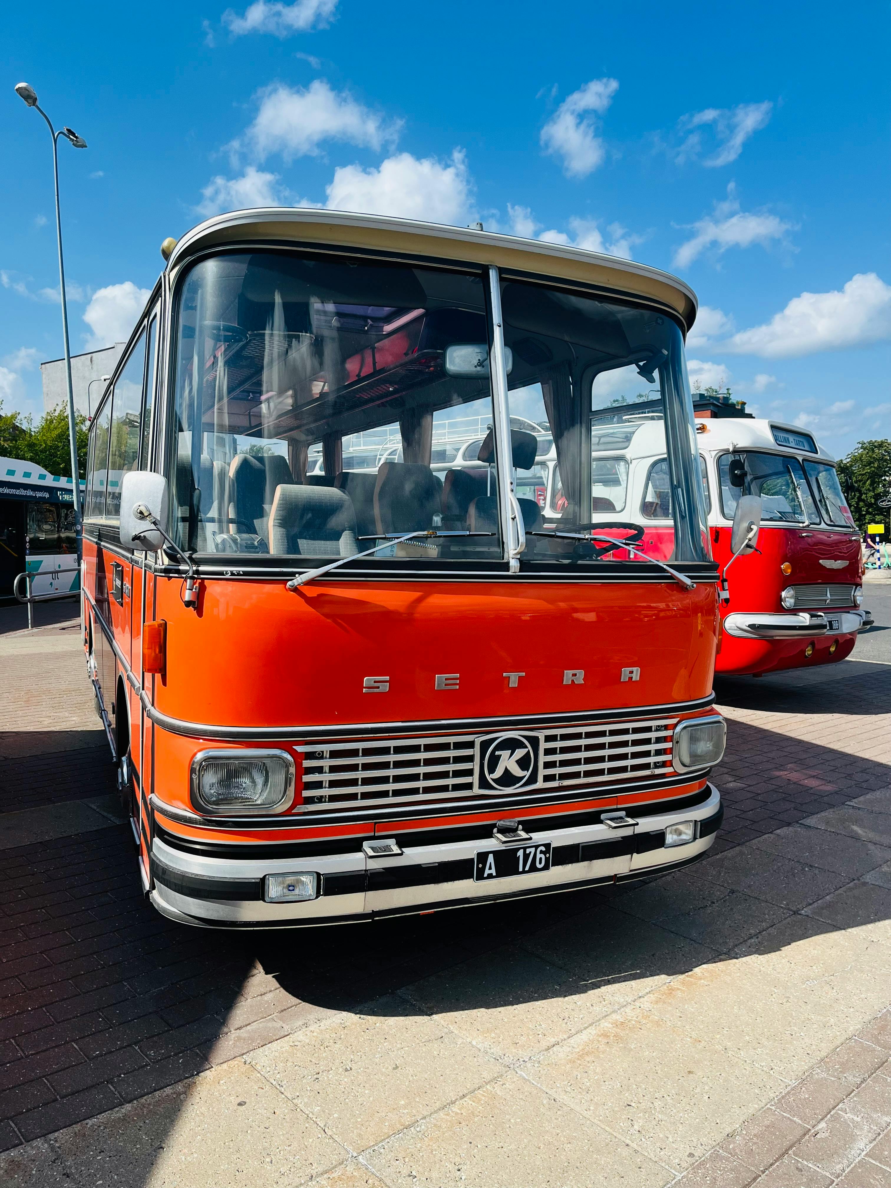 Vintage Setra Coach On A Parking Lot · Free Stock Photo